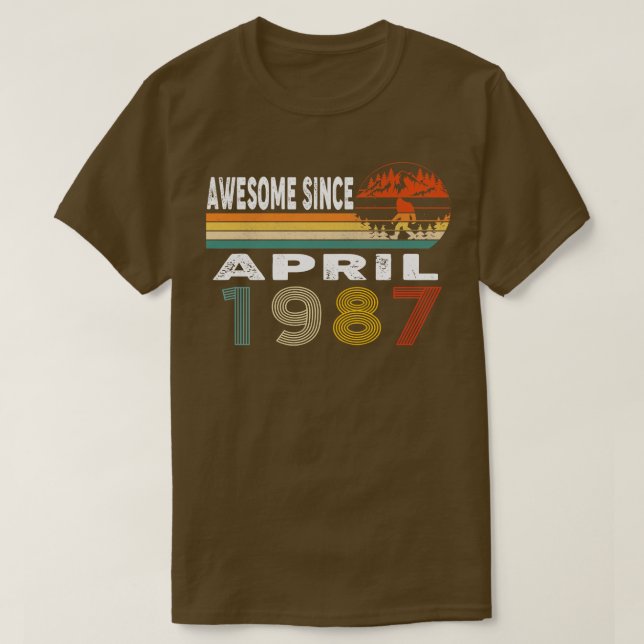 Fantastisk sedan april 1987 t shirt (Design framsida)