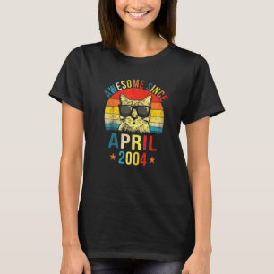Fantastisk Sedan April 2004 18-årsdag Katt T Shirt