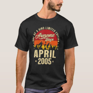 Fantastisk sedan april 2005 Vintage 17:e födelseda T Shirt