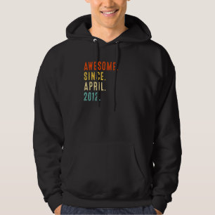 Fantastisk sedan april 2012 Vintage 10:e födelseda Hoodie