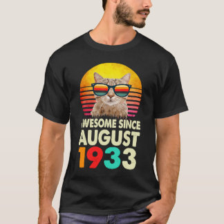 Fantastisk sedan augusti 1933 90:e födelsedagsdage t shirt