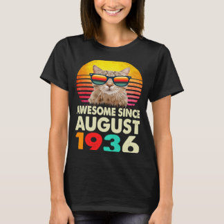 Fantastisk sedan augusti 1936 87:e födelsedagen t shirt
