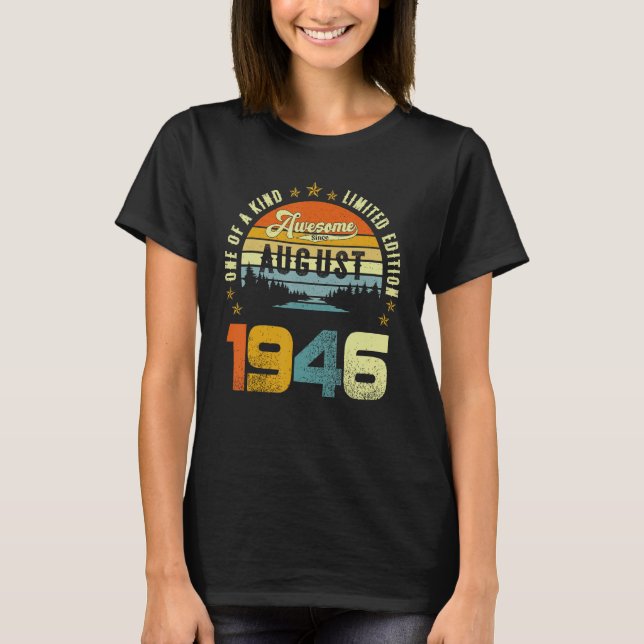 Fantastisk sedan augusti 1946 t shirt (Framsida)