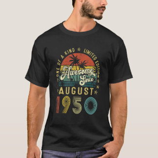 Fantastisk sedan augusti 1950 Vintage 72:a födelse T Shirt