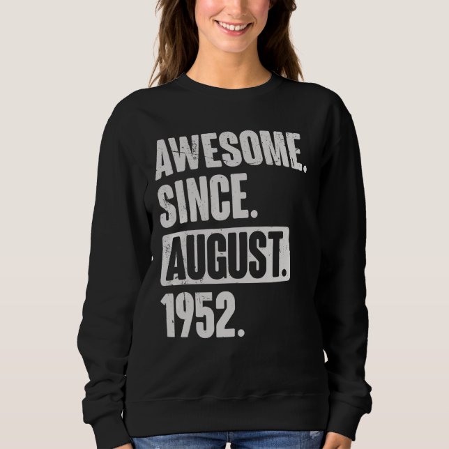 Fantastisk sedan augusti 1952 70 år gammal 70:e fö t shirt (Framsida)