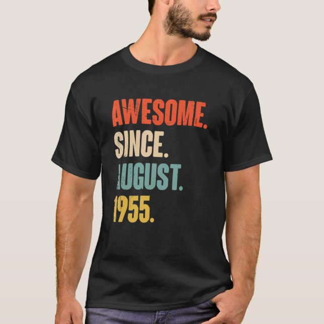 Fantastisk sedan augusti 1955 67 år gammal 67:e fö t shirt (Framsida)