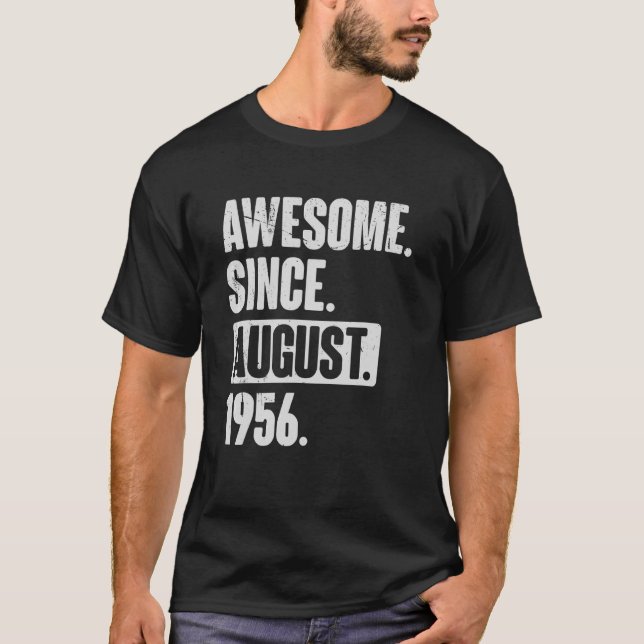 Fantastisk sedan augusti 1956 66 år gammal 66:e fö t shirt (Framsida)