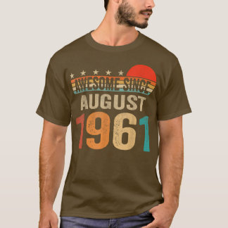 Fantastisk sedan augusti 1961 61 år gammal 61 år t shirt