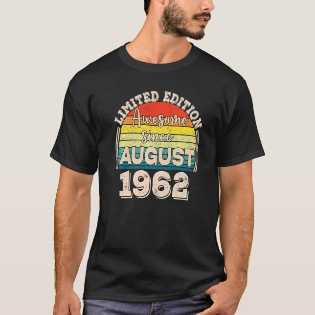 Fantastisk sedan augusti 1962 Born i augusti Pappa T Shirt (Framsida)