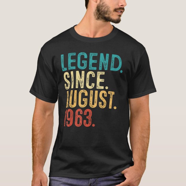 Fantastisk sedan augusti 1963 59:e dagen 59 år t shirt (Framsida)