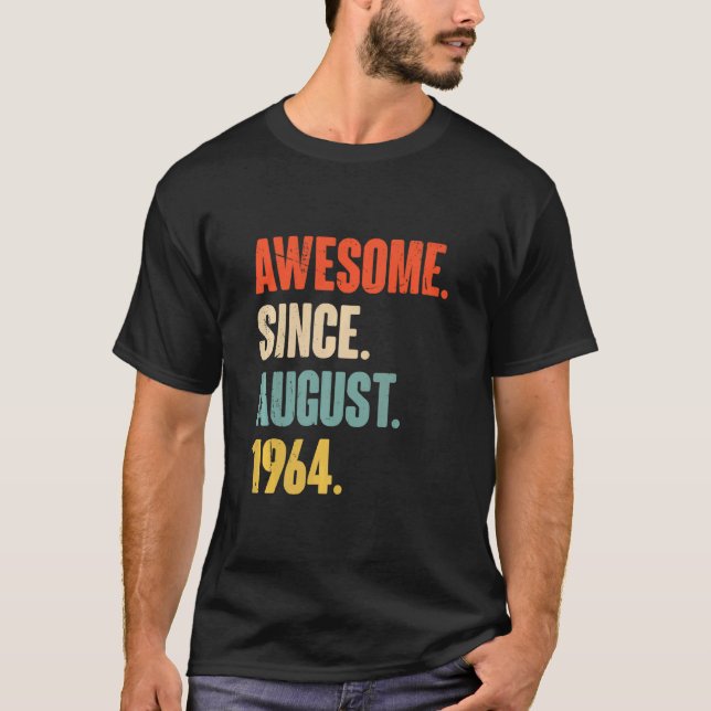 Fantastisk sedan augusti 1964 58 år gammal 58:e fö t shirt (Framsida)