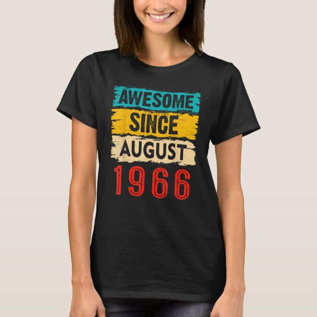 Fantastisk sedan augusti 1966 57:e födelsedagen 57 t shirt (Framsida)