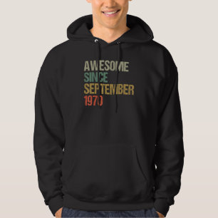 Fantastisk sedan augusti 1970 52:a födelsedagen 52 hoodie