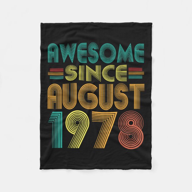 Fantastisk sedan augusti 1978 Åren 47:e födelsedag Fleecefilt (Framsidan)