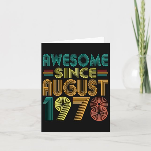 Fantastisk sedan augusti 1978 Åren 47:e födelsedag Kort (Framsida)