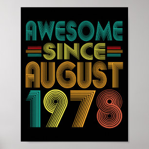 Fantastisk sedan augusti 1978 Åren 47:e födelsedag Poster