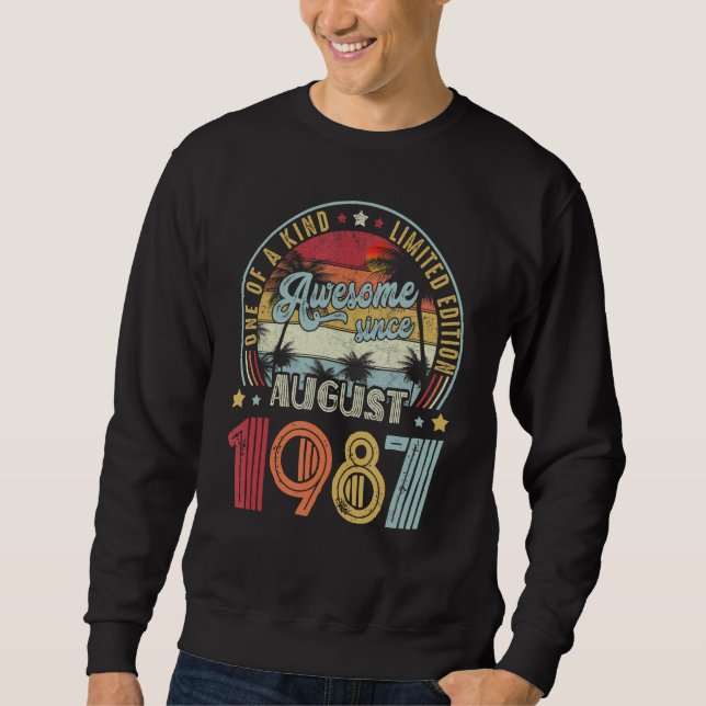Fantastisk sedan augusti 1987 lång ärmad tröja (Framsida)