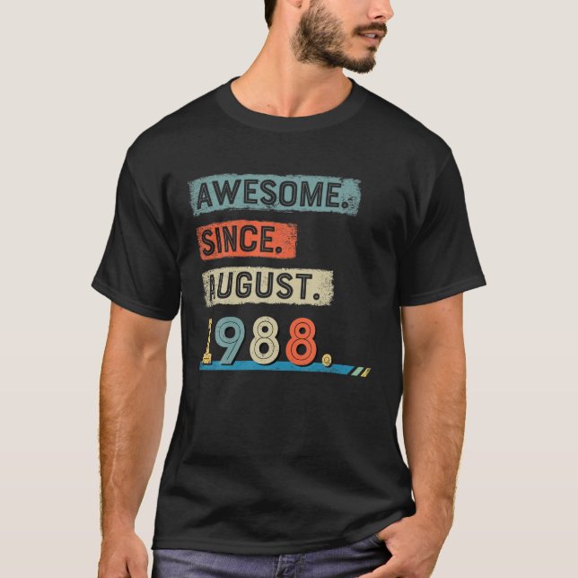 Fantastisk sedan augusti 1988 33Rd Birthday Manar T Shirt (Framsida)