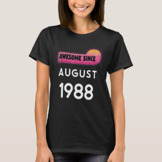 Fantastisk sedan augusti 1988 Födelsedag 1988 augu T Shirt