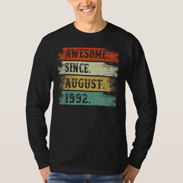 Fantastisk sedan augusti 1992 30års födelsedag 30  t shirt (Framsida)