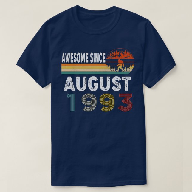 Fantastisk sedan augusti 1993 t shirt (Design framsida)