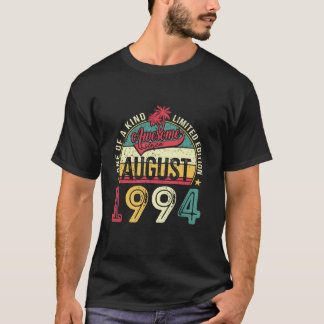 Fantastisk sedan augusti 1994 30 födelsedagar Retr T Shirt