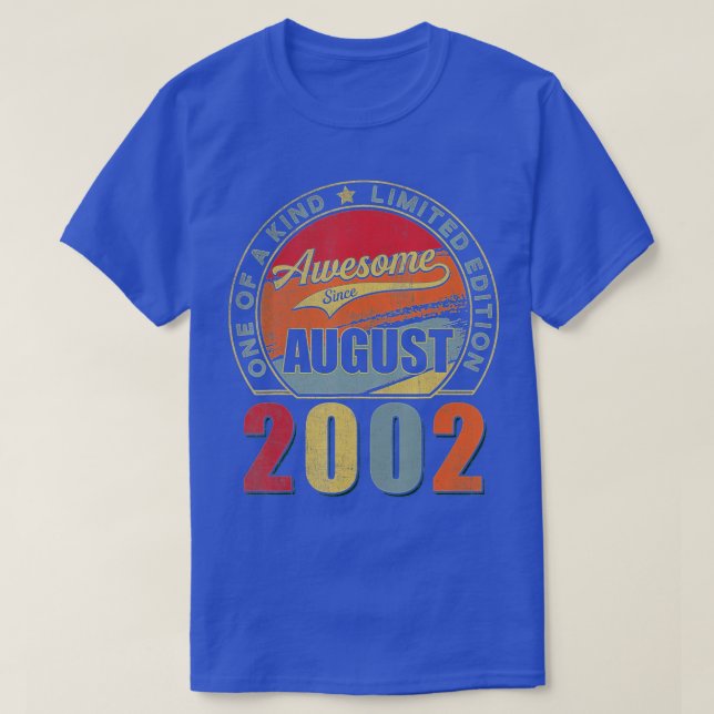 Fantastisk sedan augusti 2002 20 år gammal 20:e fö t shirt (Design framsida)