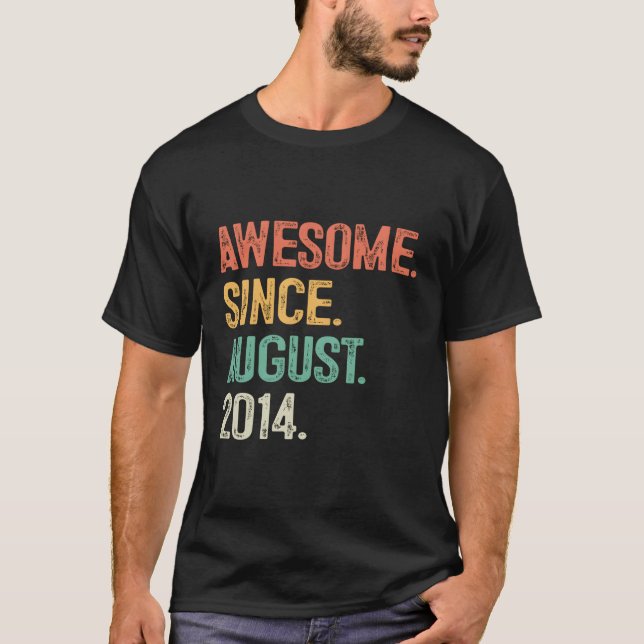 Fantastisk sedan augusti 2014 9:9 t shirt (Framsida)