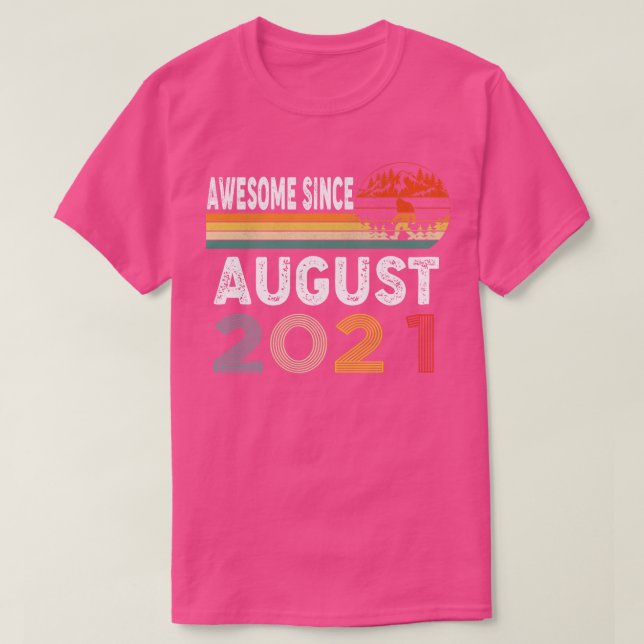 Fantastisk sedan augusti 2021 t shirt (Design framsida)