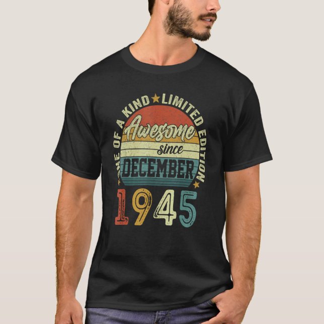 Fantastisk sedan december 1945 77 år gamla 77:e få t shirt (Framsida)