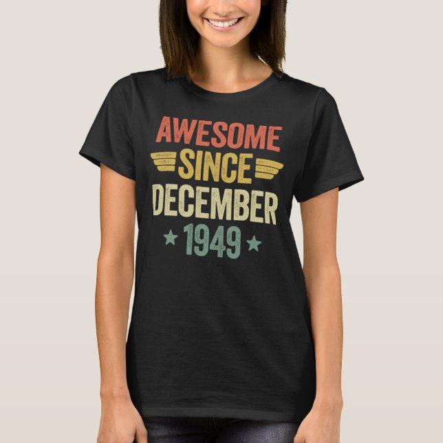 Fantastisk sedan december 1949 t shirt (Framsida)