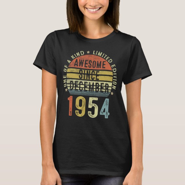 Fantastisk sedan december 1954 68 år gamla 68 t shirt (Framsida)