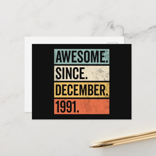 Fantastisk sedan december 1991 vykort (Fram/Back In Situ)