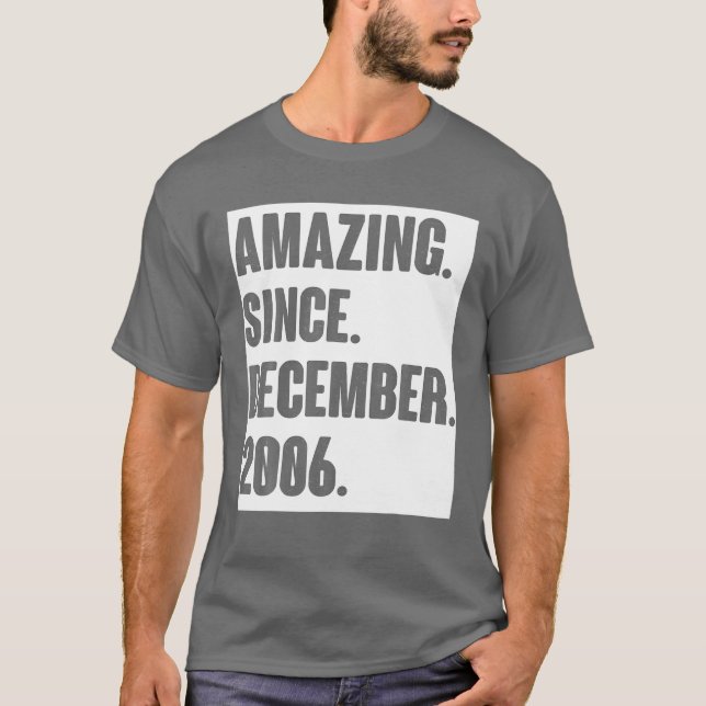 Fantastisk sedan december 2006 födelsedag i 15 år t shirt (Framsida)
