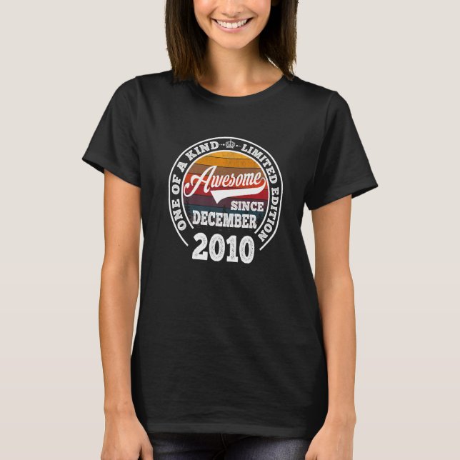 Fantastisk sedan december 2010 12:e födelsedag 12  t shirt (Framsida)