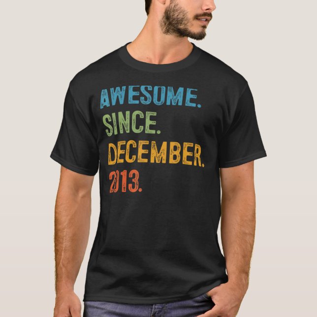 Fantastisk sedan december 2013 9 Födelsedag 9 år O T Shirt (Framsida)