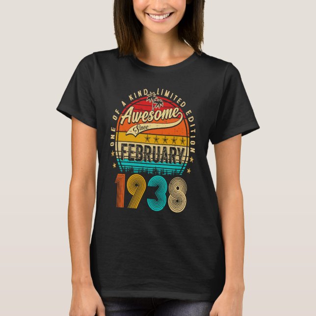Fantastisk sedan februari 1938 85 år gammal 85:e f t shirt (Framsida)