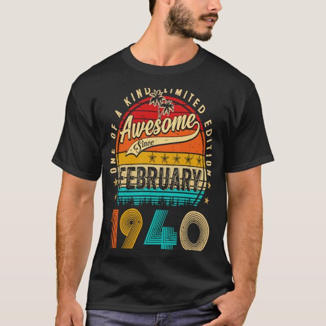 Fantastisk sedan februari 1940 83 år gamla 83:e få t shirt (Framsida)