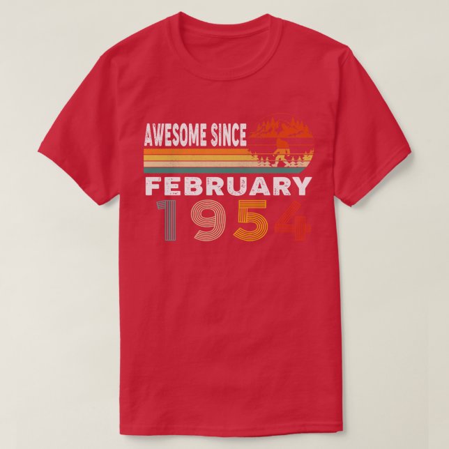 Fantastisk sedan februari 1954 t shirt (Design framsida)