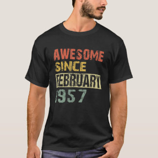 Fantastisk sedan februari 1957 65e födelsedag t shirt