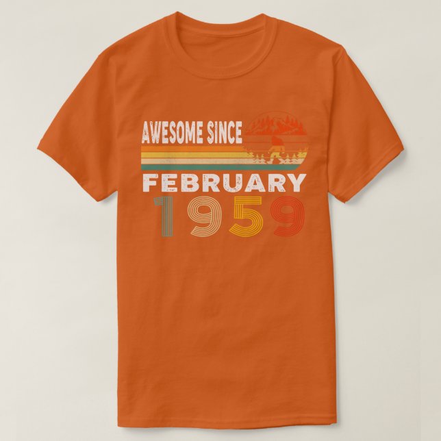 Fantastisk sedan februari 1959 t shirt (Design framsida)