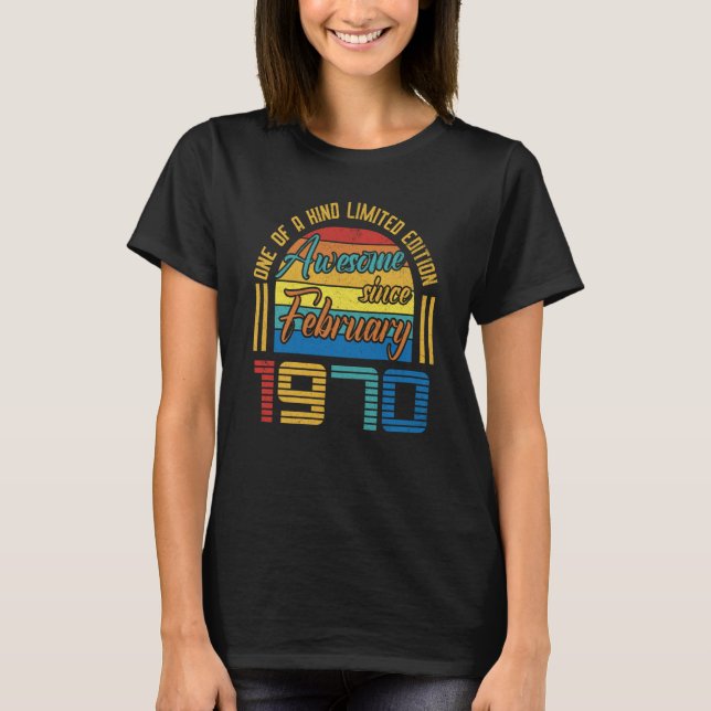 Fantastisk sedan februari 1970 53 år gamla 53:e få t shirt (Framsida)