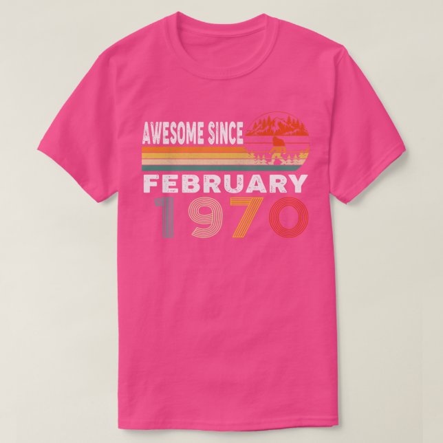 Fantastisk sedan februari 1970 t shirt (Design framsida)