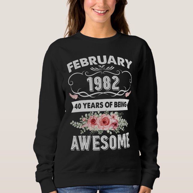 Fantastisk sedan februari 1982 40 födelsedagar 40  t shirt (Framsida)