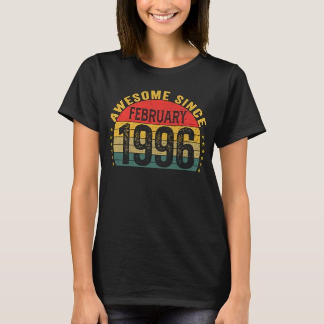 Fantastisk sedan februari 1996 27:e födelsedagen K T Shirt (Framsida)