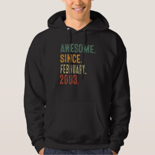 Fantastisk sedan februari 2003 20:e födelsedagspre hoodie