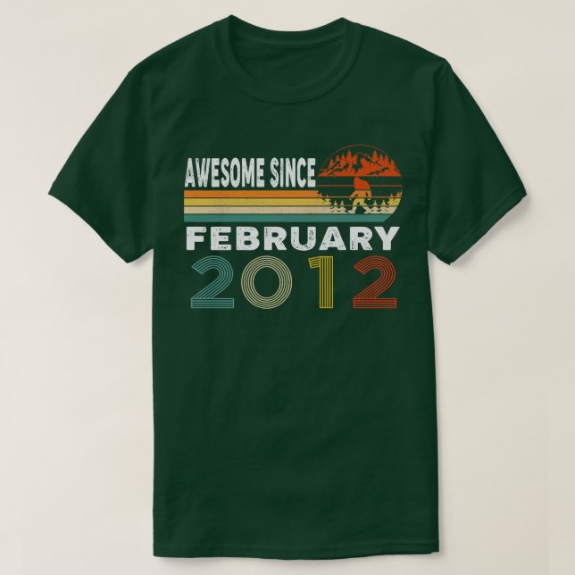 Fantastisk sedan februari 2012 t shirt (Design framsida)