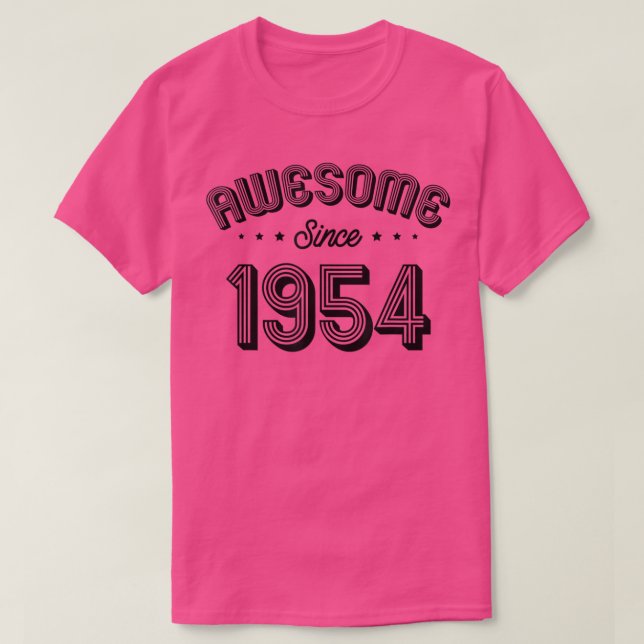 Fantastisk sedan födelsedag 1954 t shirt (Design framsida)