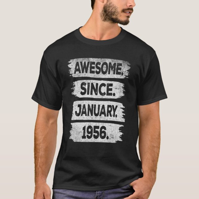 Fantastisk sedan januari 1956 67:e födelsedagen 67 t shirt (Framsida)