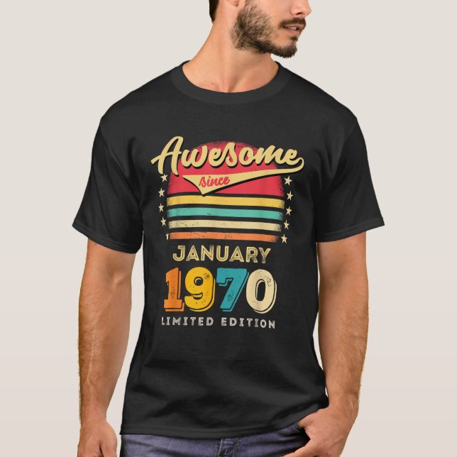 Fantastisk sedan januari 1970 t shirt (Framsida)